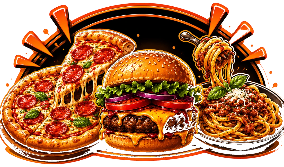 Preparate District Food — pizza, burger, paste